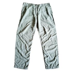 MAX STUDIO OLIVE GREEN ANKLE CROP PANTS - 2